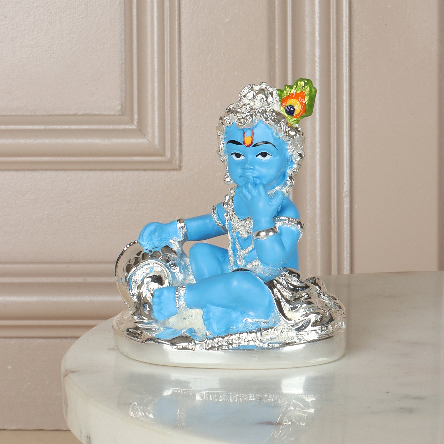 Baby Krishna Figurine in Blue
