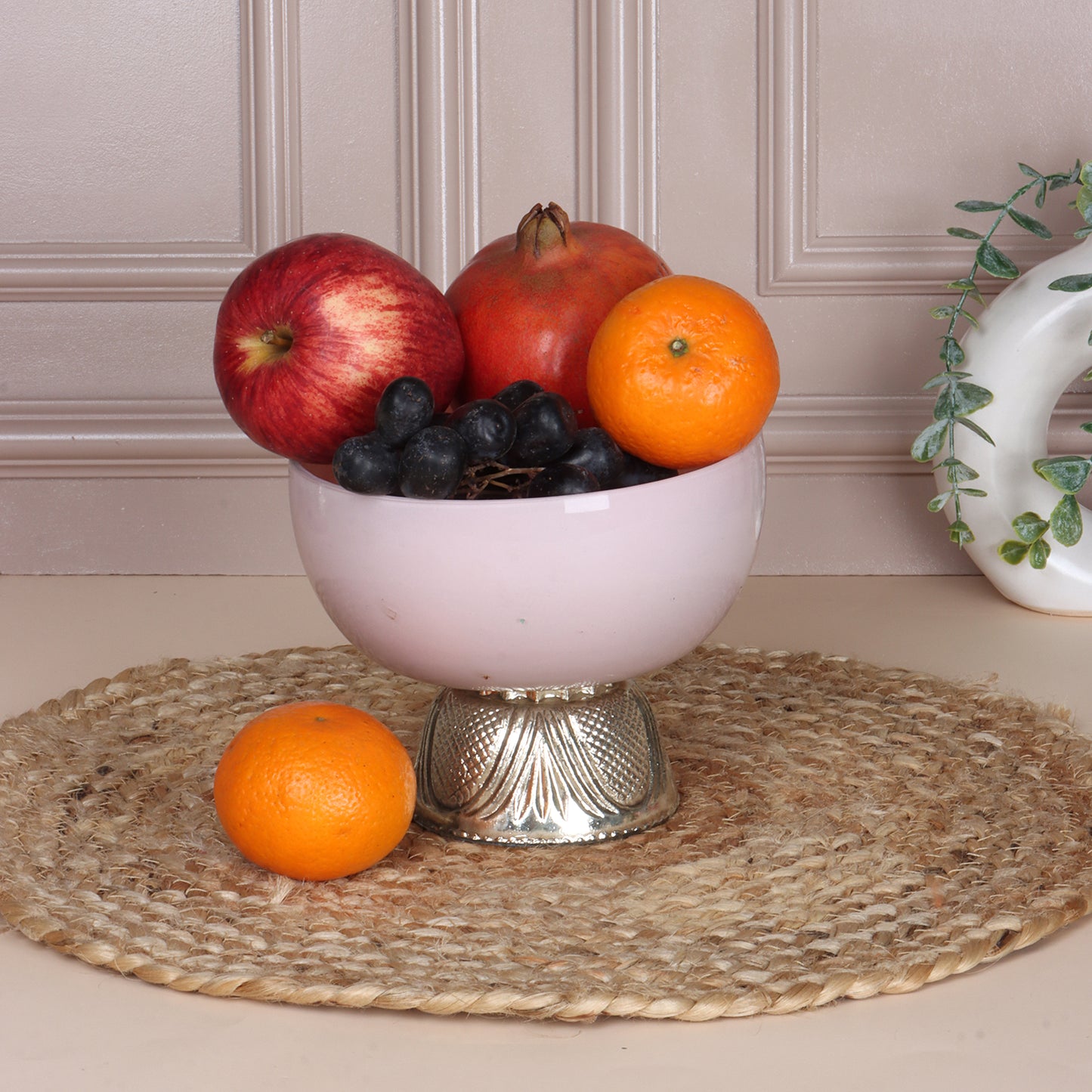 Pink Glass Basket