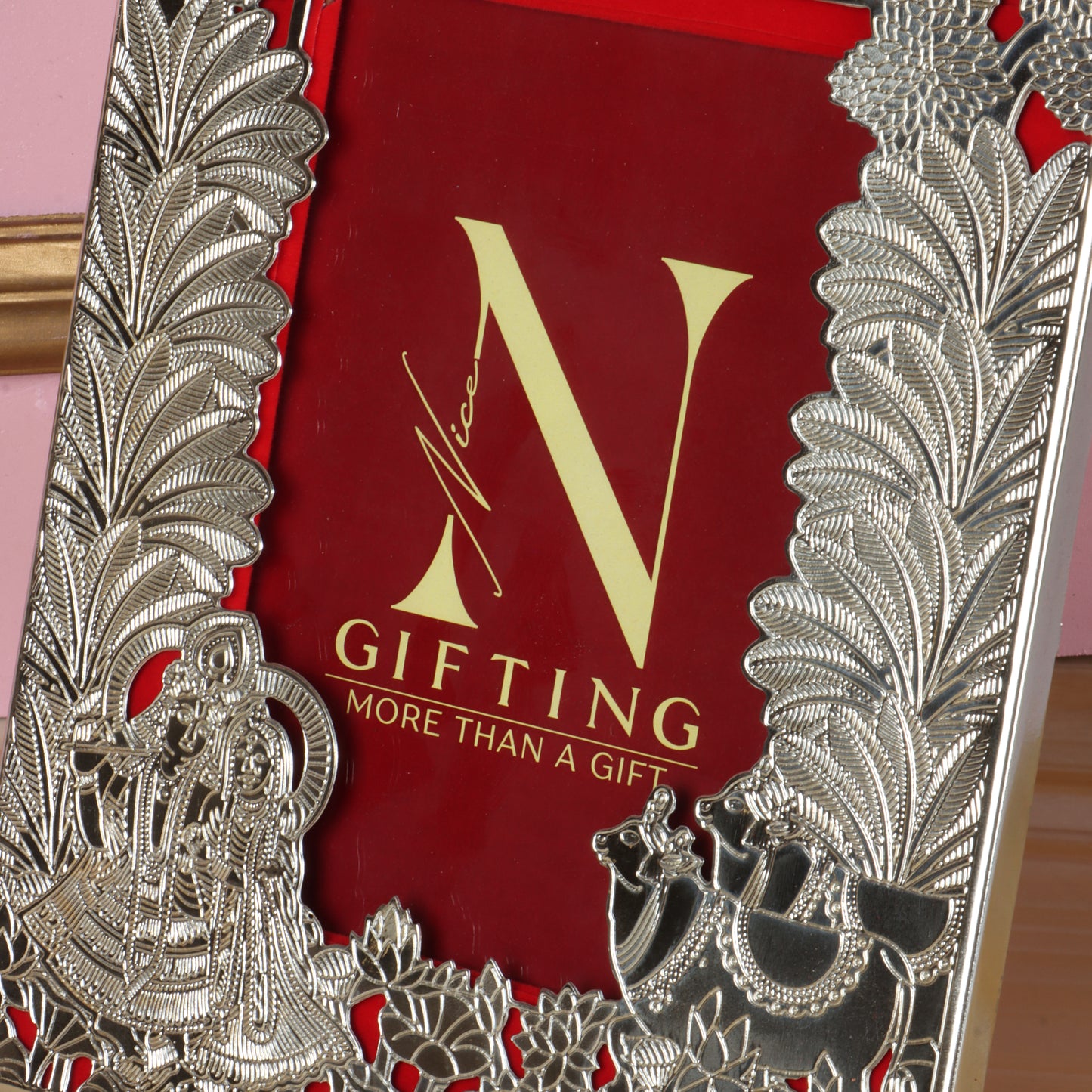 Radha Krishna German Silver Photo Frame