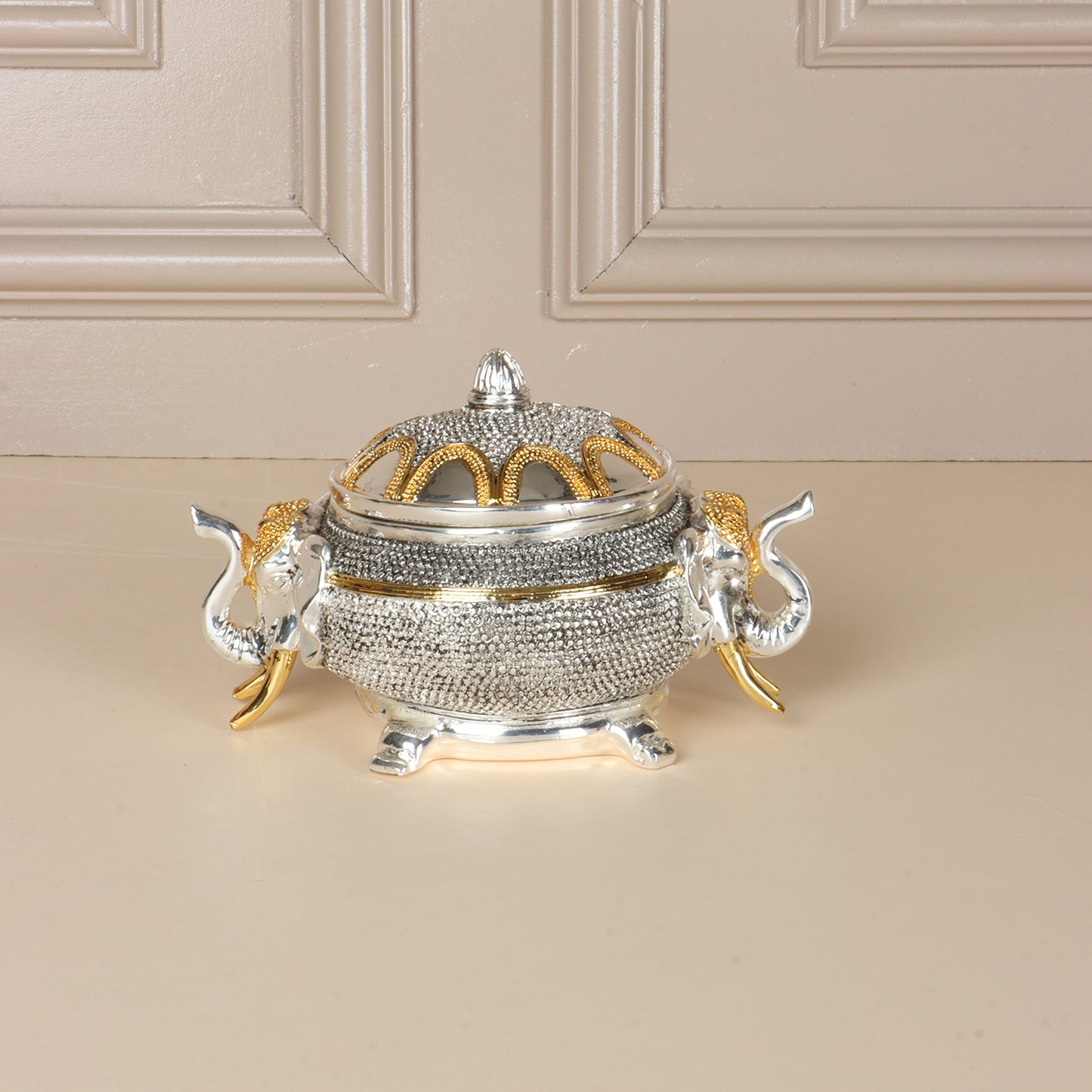 24k Gold and 999 Silver plated Decorative Jar