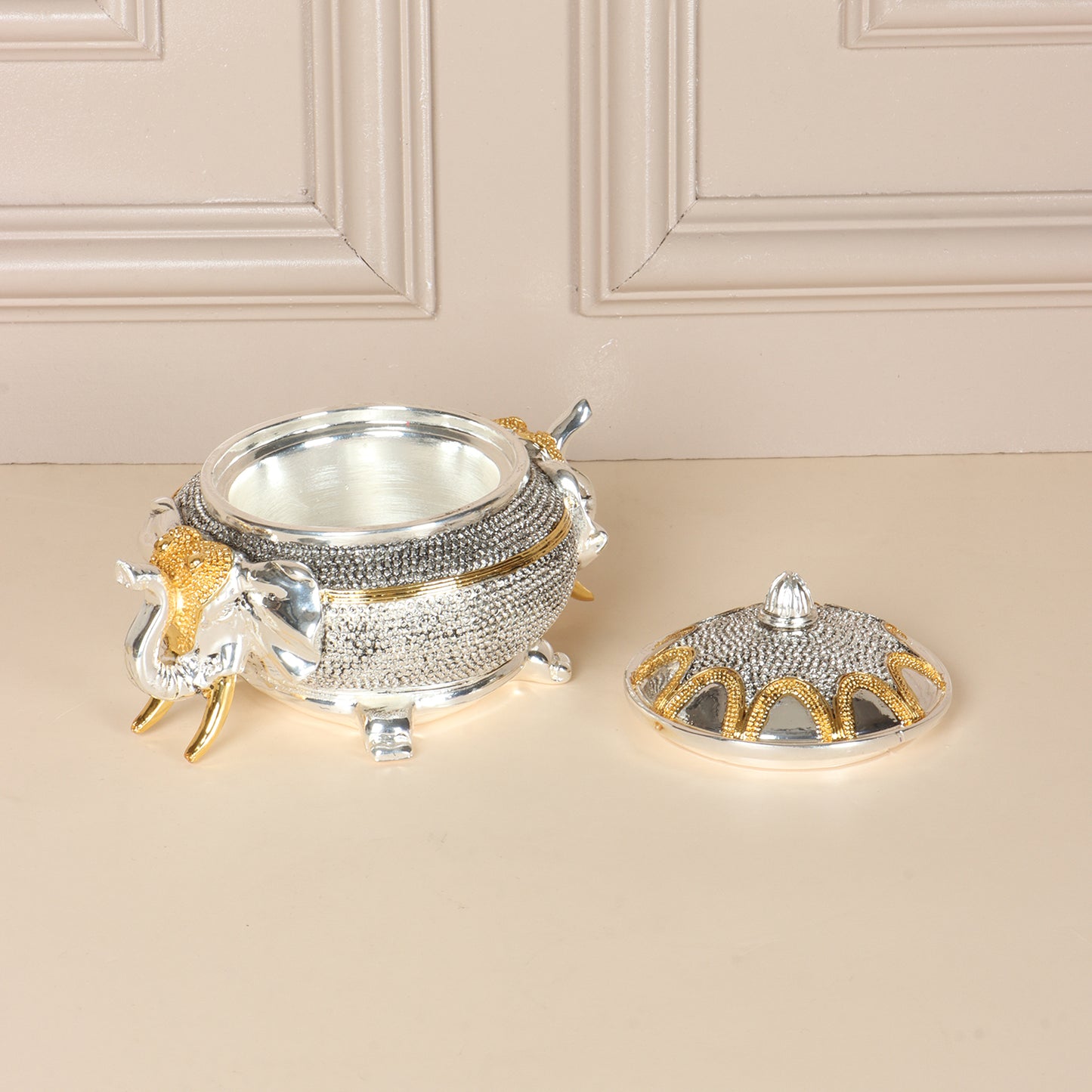 24k Gold and 999 Silver plated Decorative Jar