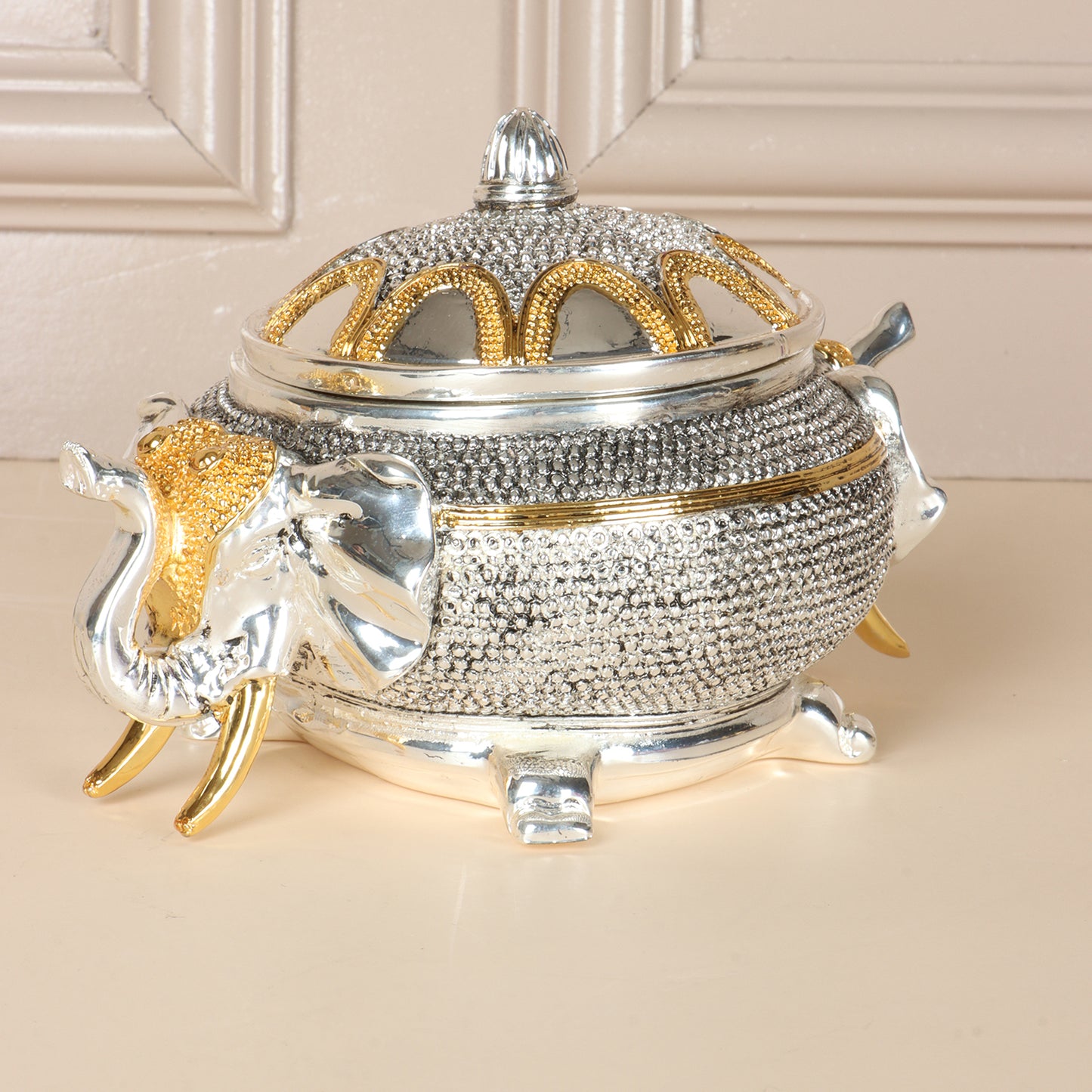24k Gold and 999 Silver plated Decorative Jar