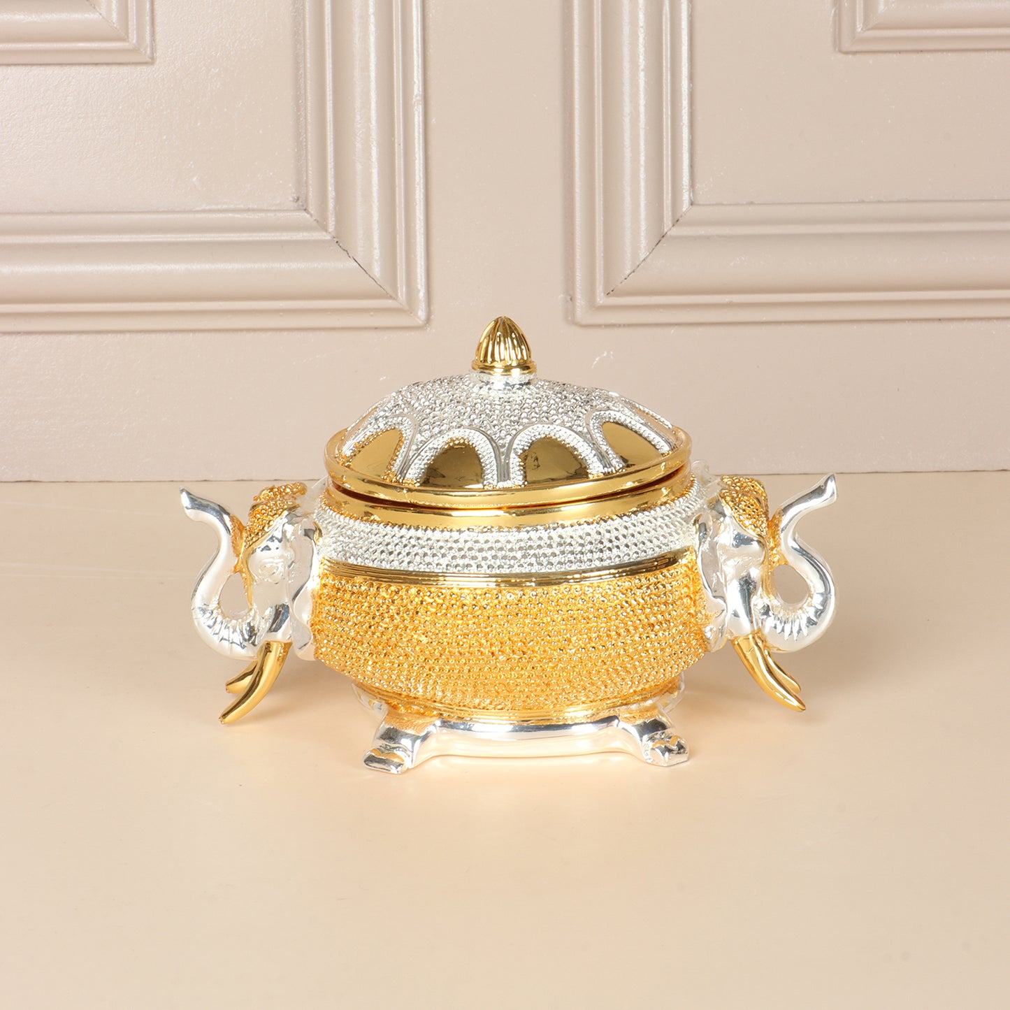 24k Gold and 999 Silver plated Decorative Jar