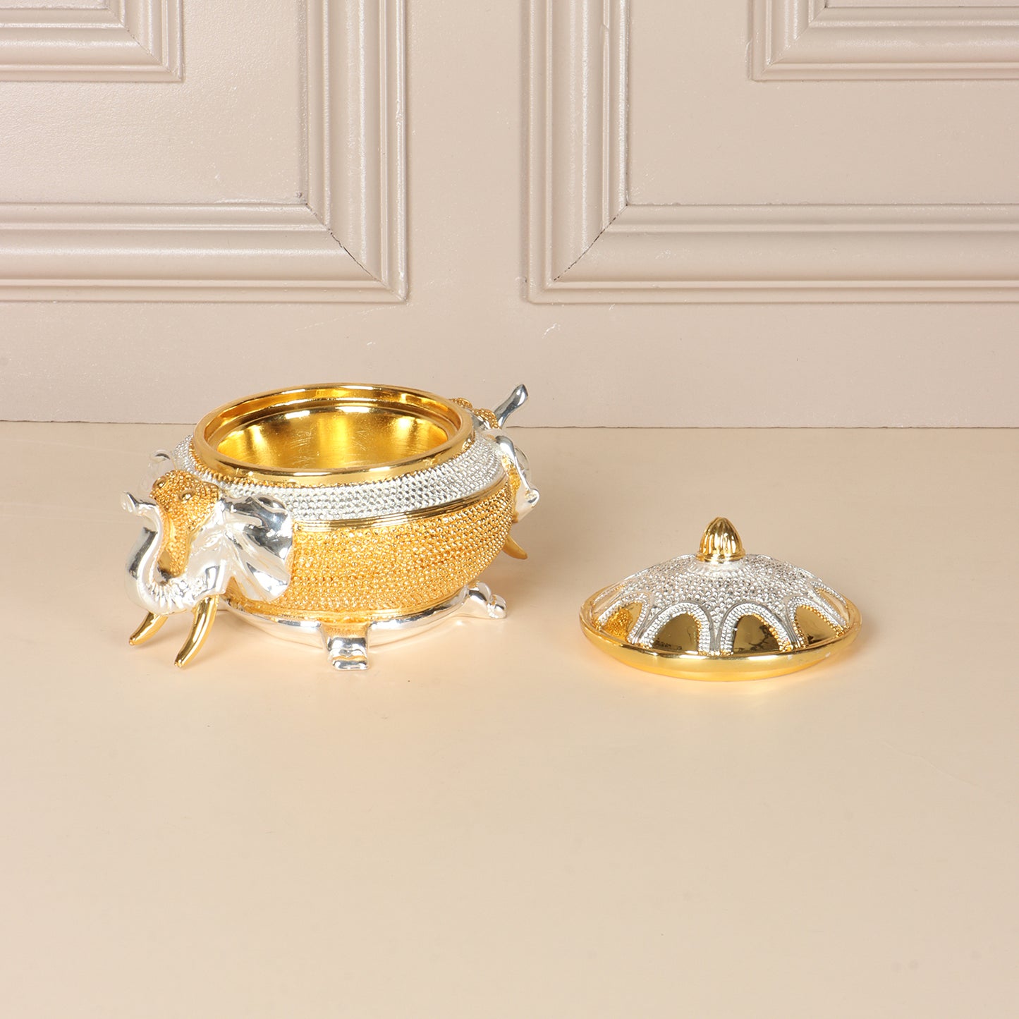 24k Gold and 999 Silver plated Decorative Jar