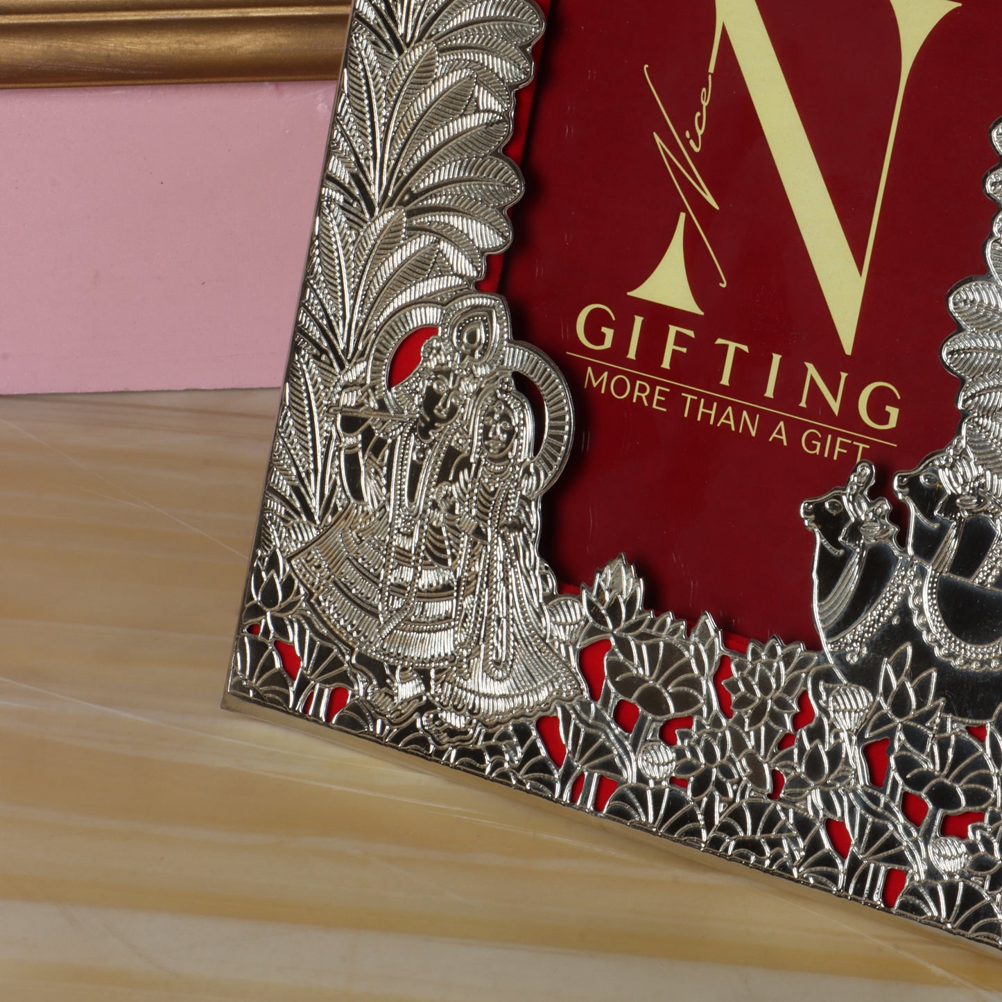 Radha Krishna German Silver Photo Frame